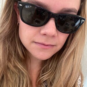Ray Ban Wayfarer Polarized Black NWOT Sunglasses